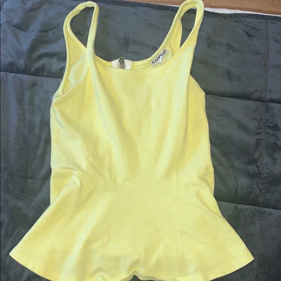NEVER WORN! yellow tank top w/ zipper down back - Picture 3 of 5